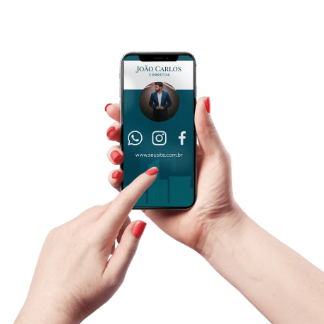 Cartão de Visita Digital e Interativo Mãos P Corretor
