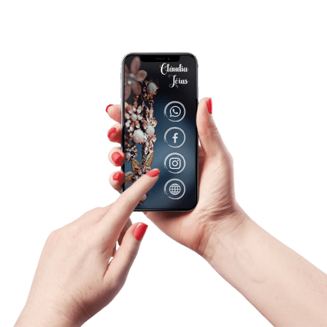 Cartão de Visita Digital e Interativo Mãos P Jóias