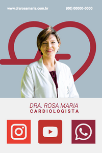 Cartão de Visita Digital Interativo 360tools CVODITKAT2 Dra Rosa Maria Cardiologista