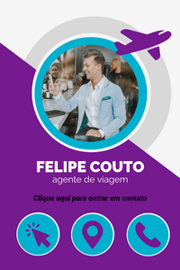 Cartão de Visita Digital Interativo 360tools CVODITKAT2 Felipe Couto Agente de Viagens