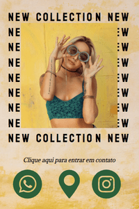 Cartão de Visita Digital Interativo 360tools CVODITKAT2 New Collection Fashion Moda Roupas