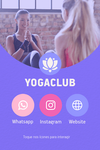 Cartão de Visita Digital Interativo 360tools CVODITKAT2 YogaClub ioga